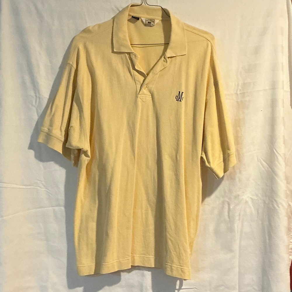 Cutter & Buck Pale Yellow Men’s Polo with Monogram